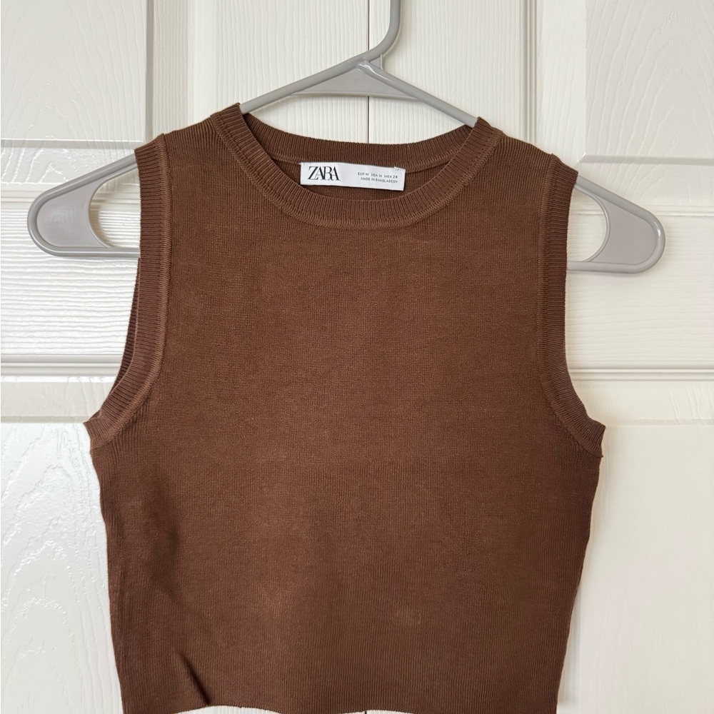 Zara Chocolate Brown Tank Top